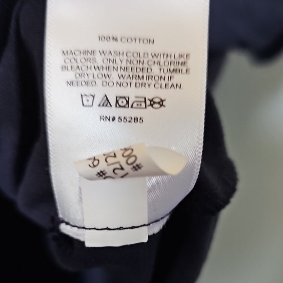 Express Fun Casual Navy Blue Puff Sleeve Cotton Blouse XL - Picture 6 of 7